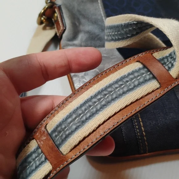 Coach B063-10006 Patchwork Denim Shoulder Bag W/Original Hang Tag - Picture 10 of 13